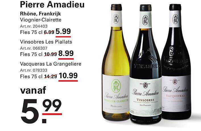 Pierre Amadieu Rhône, Frankrijk Viognier-Clairette