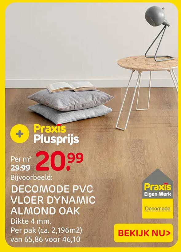 Praxis Plusprijs DECOMODE PVC VLOER DYNAMIC ALMOND OAK