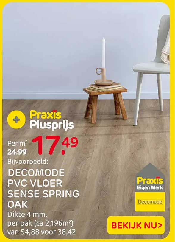 Praxis Plusprijs Decomode PVC Vloer Sense Spring Oak