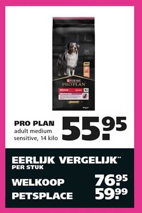 PRO PLAN adult medium sensitive, 14 kilo