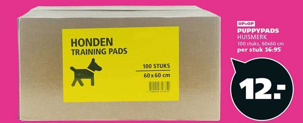 PUPPYPADS HUISMERK 100 stuks, 60x60 cm per stuk