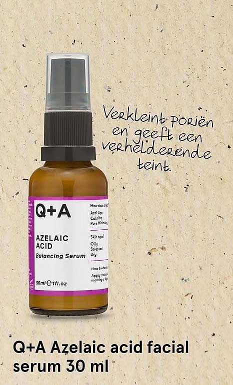 Q+A Azelaic acid facial serum 30 ml