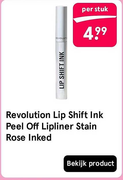 Revolution Lip Shift Ink Peel Off Lipliner Stain Rose Inked
