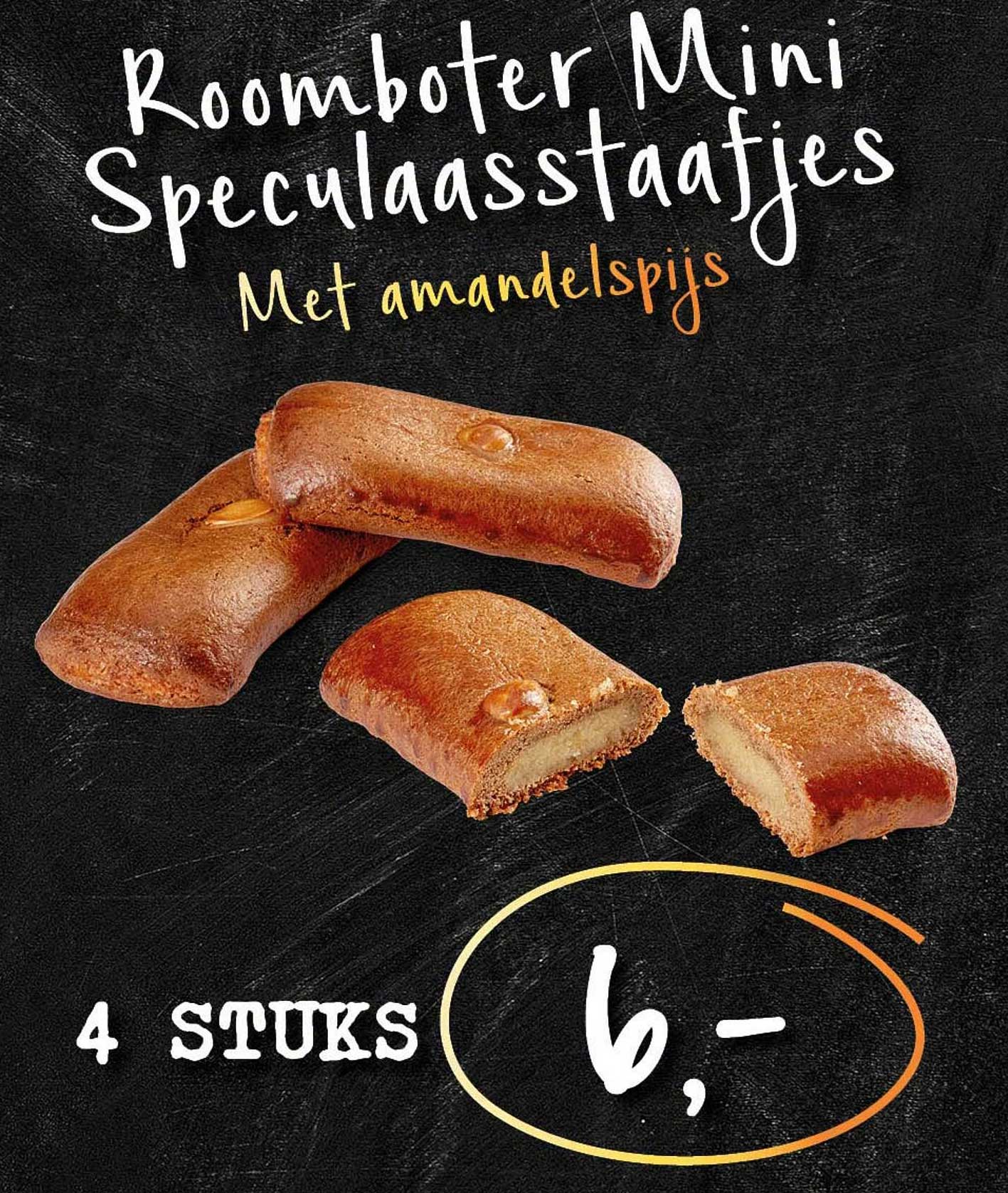 Roomboter Mini Speculaasstaafjes met amandelspijs