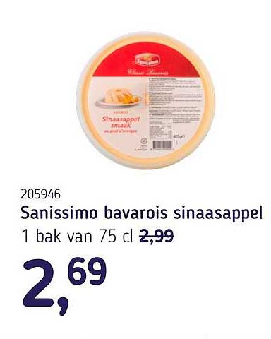 Sanissimo bavarois sinaasappel