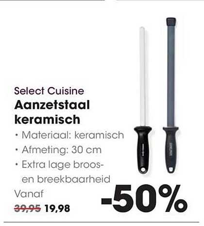 Select Cuisine Aanzetstaal keramisch -50%