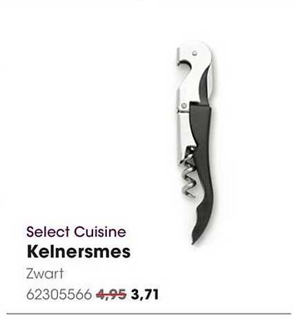 Select Cuisine Kelnersmes Zwart