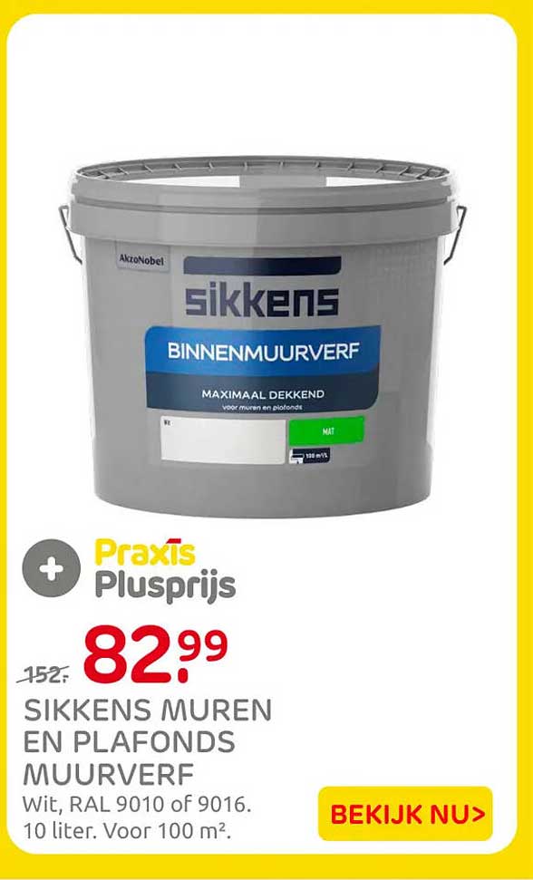 Sikkens muren en plafonds muurverf