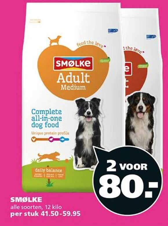 SMØLKE alle soorten, 12 kilo 2 voor 80,-