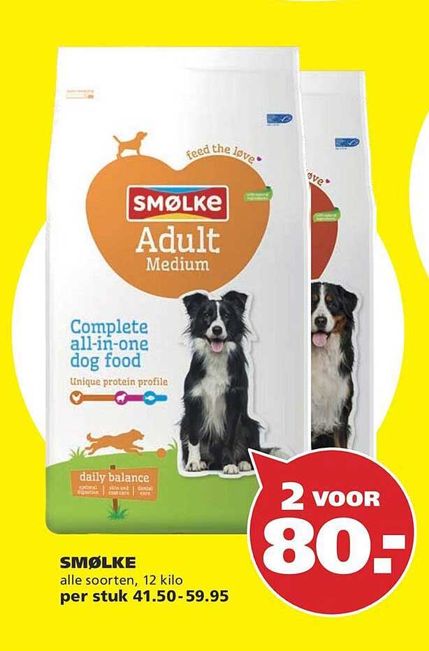 SMØLKE alle soorten, 12 kilo