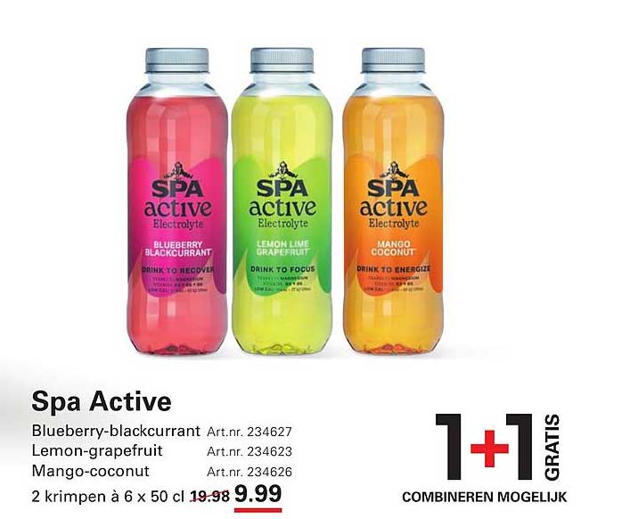 Spa Active 1+1 GRATIS COMBINEREN MOGELIJK