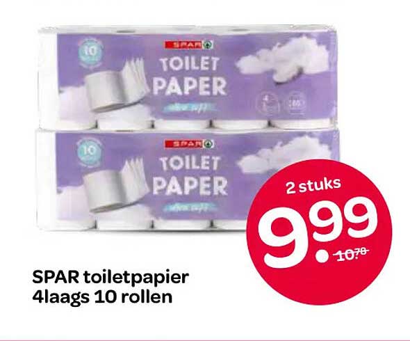 SPAR toiletpapier 4laags 10 rollen