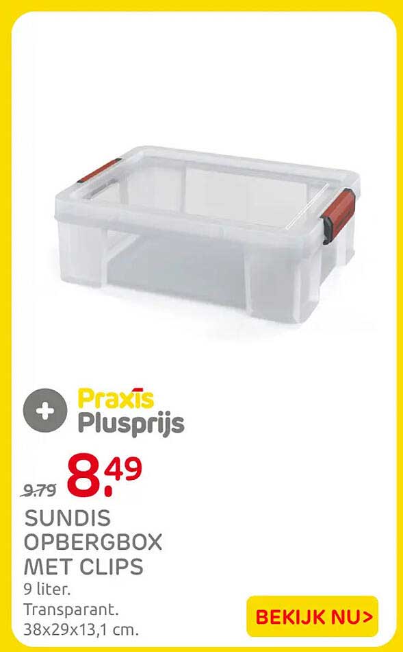 SUNDIS OPBERGBOX MET CLIPS