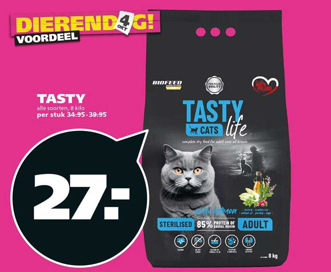TASTY alle soorten, 8 kilo per stuk 34.95-39.95