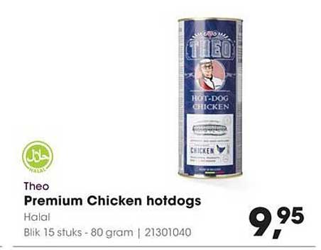 Theo Premium Chicken hotdogs