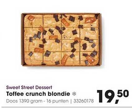 Toffee crunch blondie