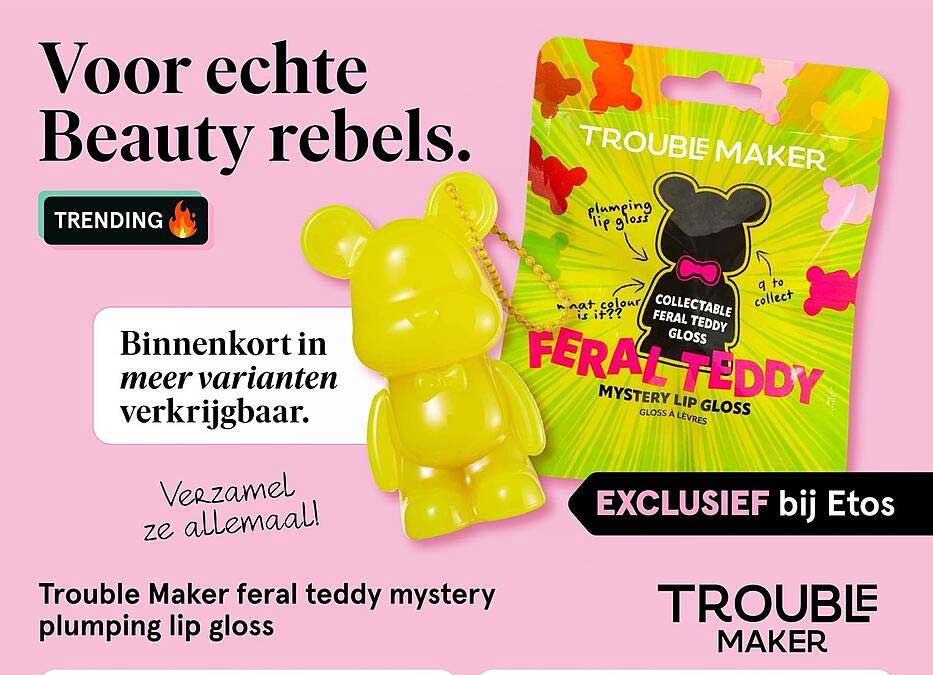 Trouble Maker feral teddy mystery plumping lip gloss
