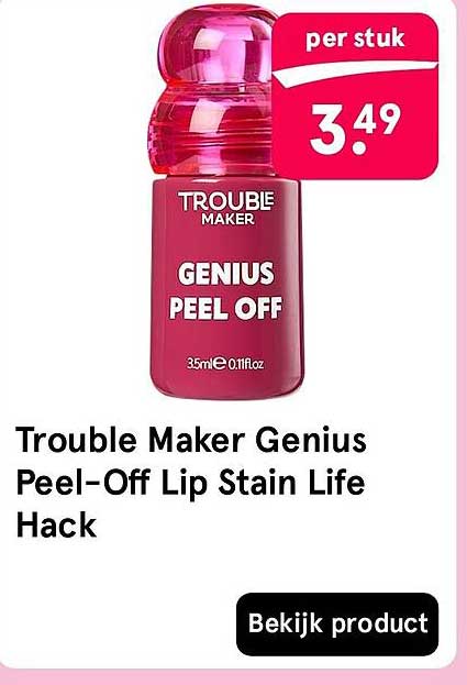 Trouble Maker Genius Peel-Off Lip Stain Life Hack