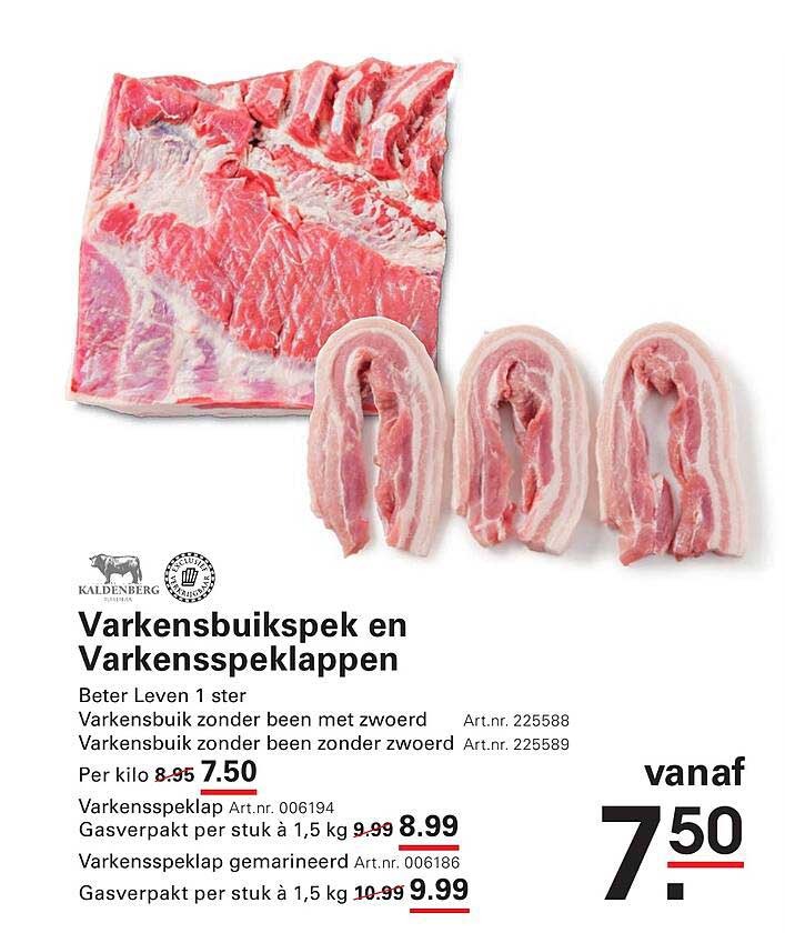 Varkensbuikspek en Varkensspeklappen