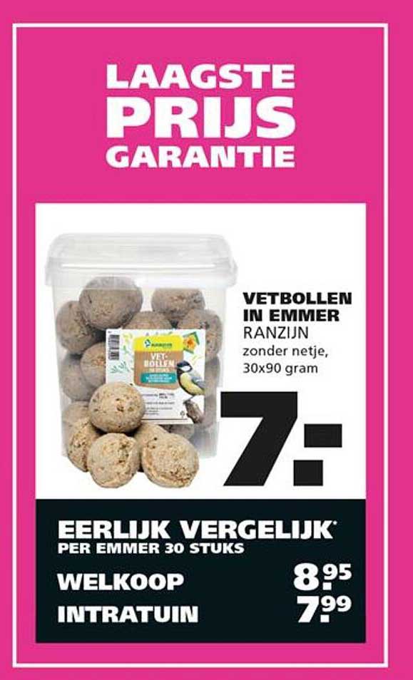 VETBOLLEN IN EMMER RANZIJN zonder netje, 30x90 gram