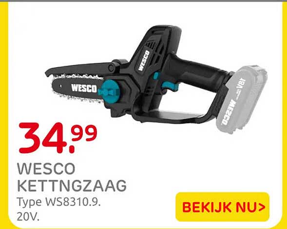 WESCO KETTINGZAAG Type WS8310.9. 20V.