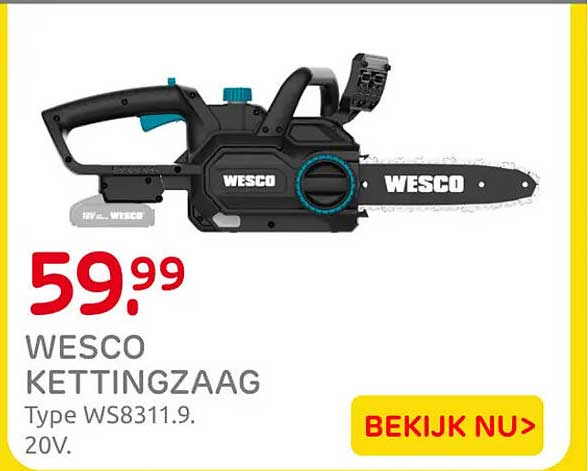 WESCO KETTINGZAAG Type WS8311.9. 20V.