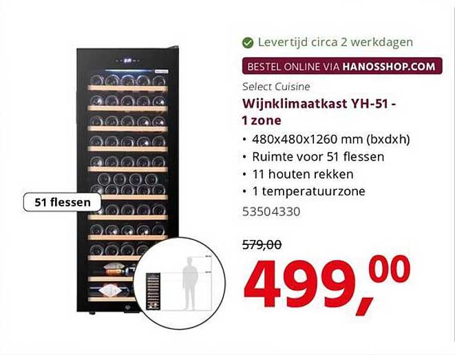 Wijnklimaatkast YH-51 - 1 zone