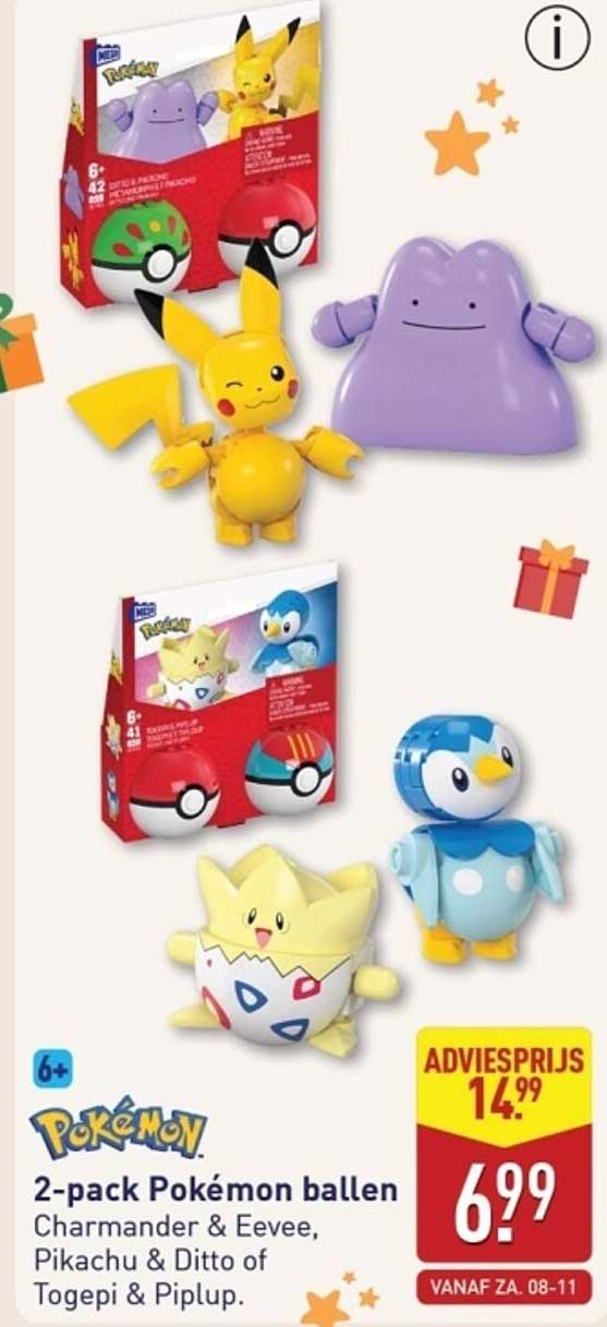 2-pack Pokémon ballen