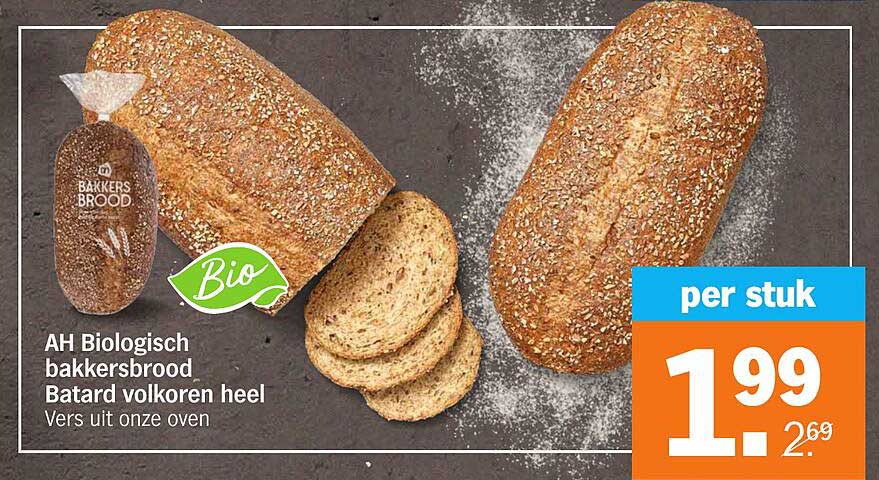 AH Biologisch bakkersbrood Batard volkoren heel