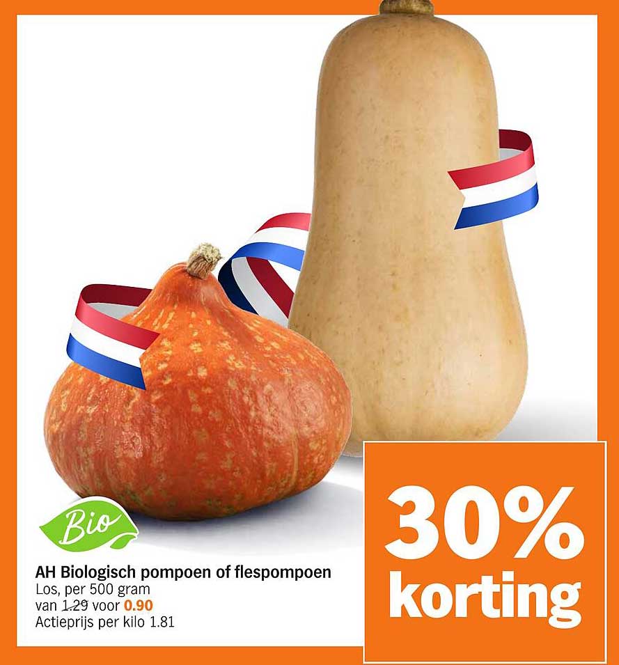 AH Biologisch pompoen of flespompoen