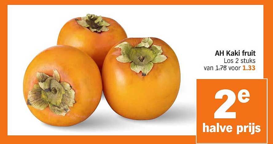 AH Kaki fruit Los 2 stuks van 1,78 voor 1,33