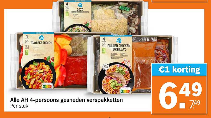 Alle AH 4-persoons gesneden verspakketten