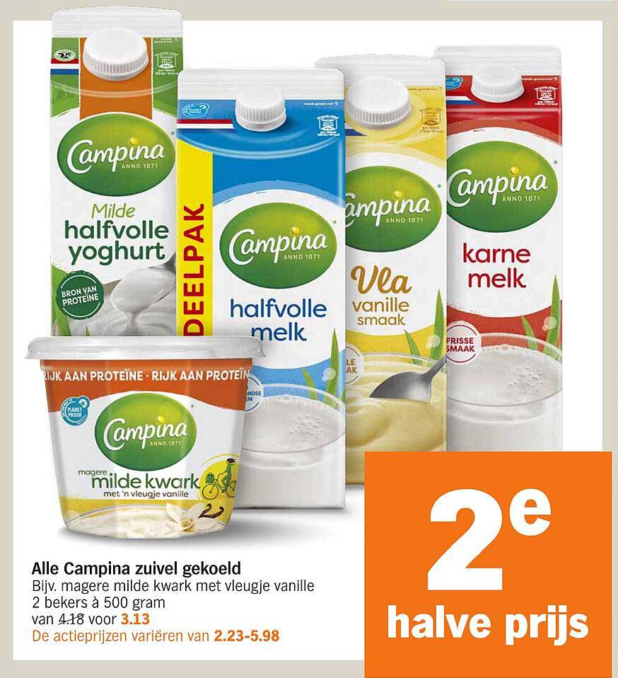 Alle Campina zuivel gekoeld
