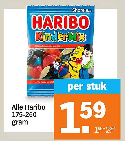 Alle Haribo 175-260 gram