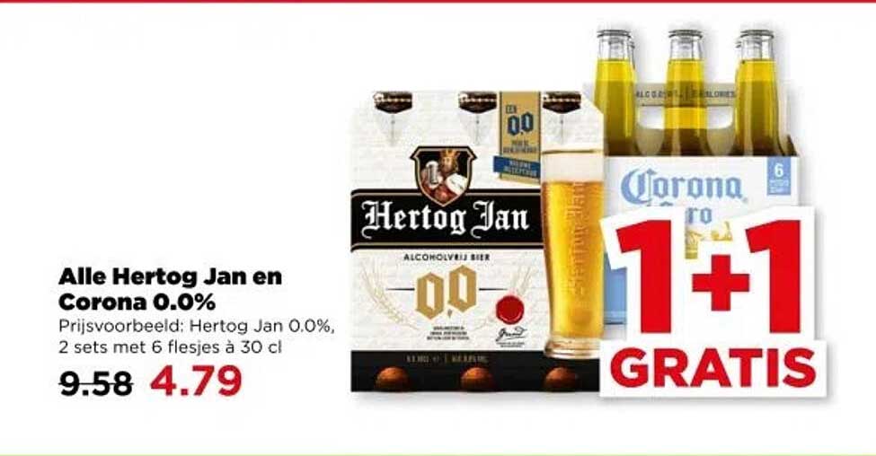 Alle Hertog Jan en Corona 0.0%