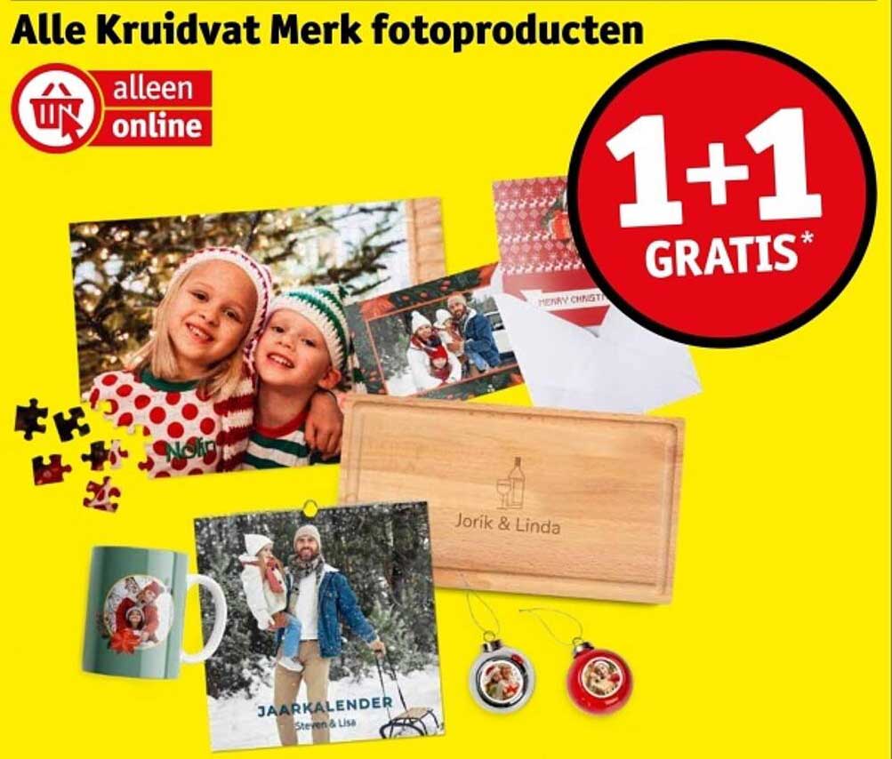 Alle Kruidvat Merk fotoproducten 1+1 GRATIS*