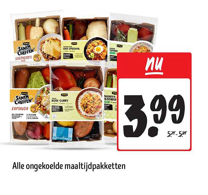 Alle ongekoelde maaltijdpakketten