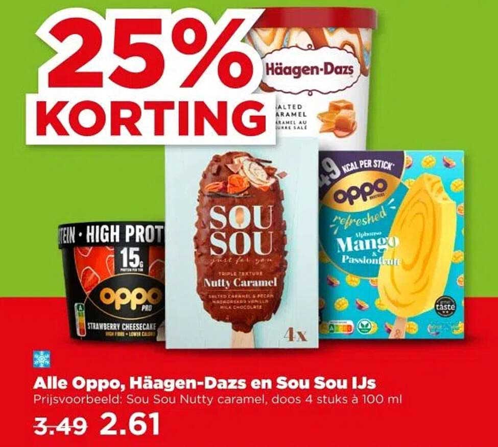Alle Oppo, Häagen-Dazs en Sou Sou IJs