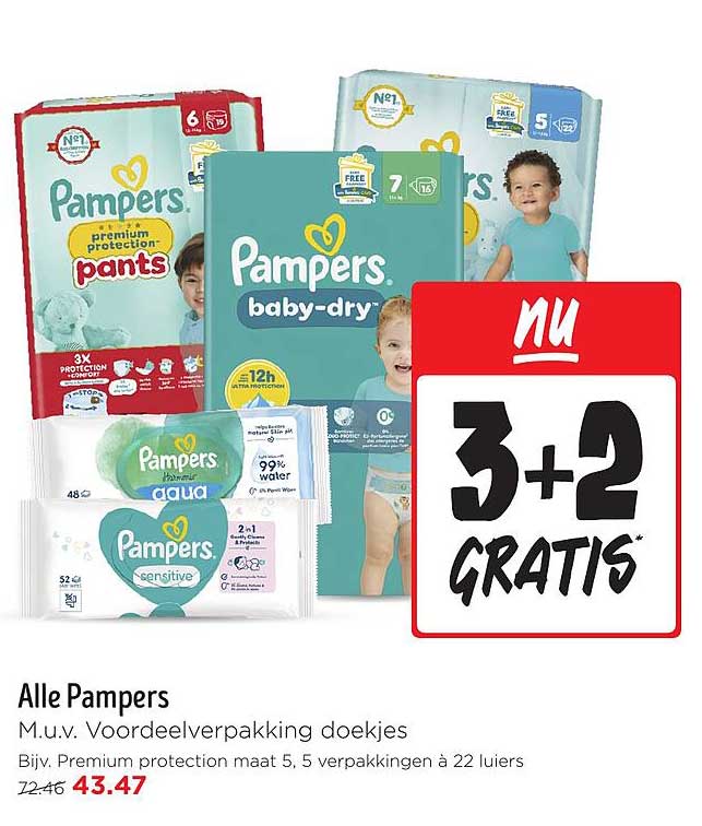 Alle Pampers M.u.v. Voordeelpakket doekjes