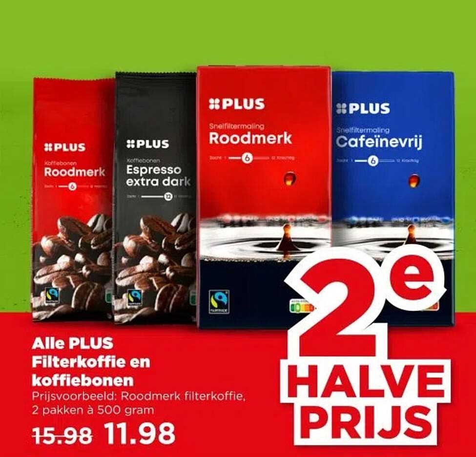Alle PLUS Filterkoffie en koffiebonen
