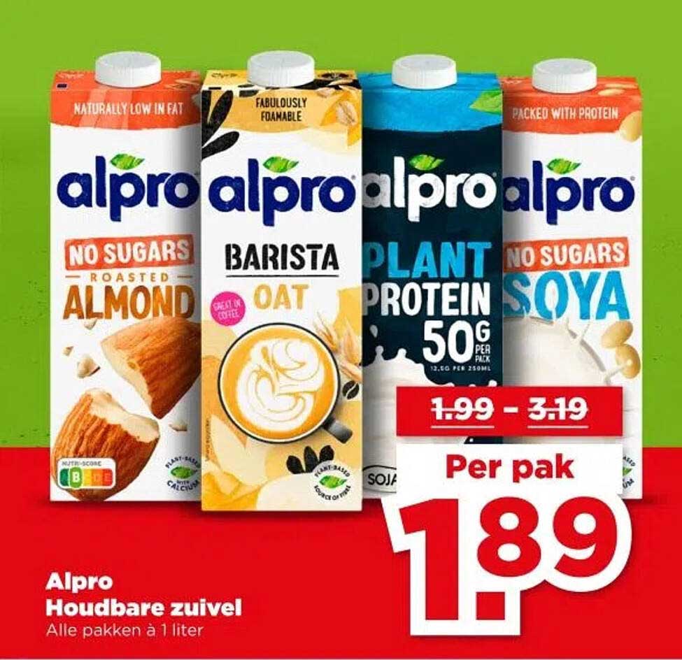 Alpro Houdbare zuivel - Alle pakken à 1 liter
