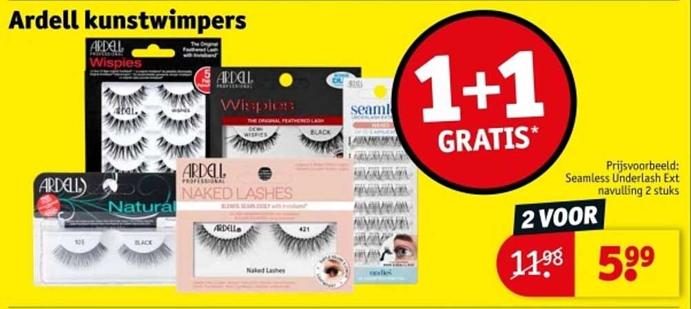 Ardell kunstwimpers 1+1 GRATIS