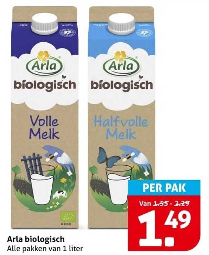 Arla biologisch Alle pakken van 1 liter