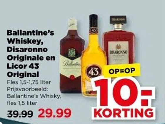 Ballantine's Whiskey, Disaronno Originale en Licor 43 Original
