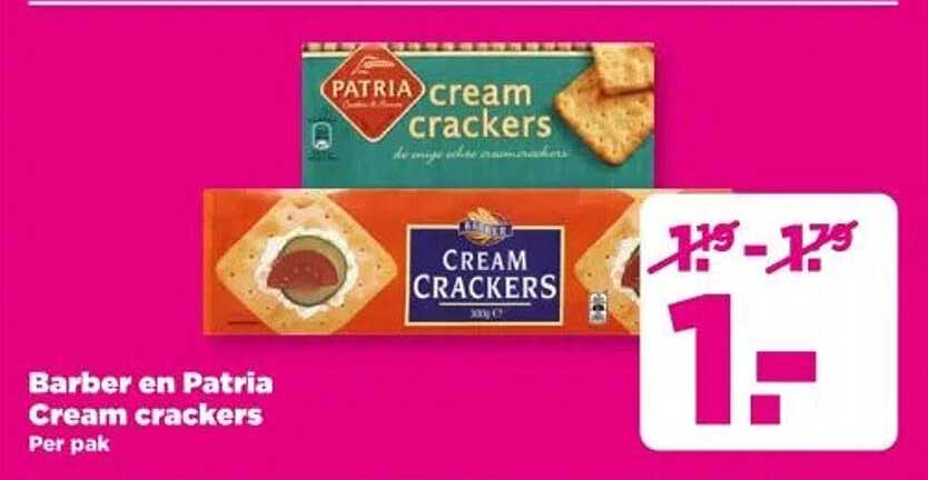 Barber en Patria Cream crackers