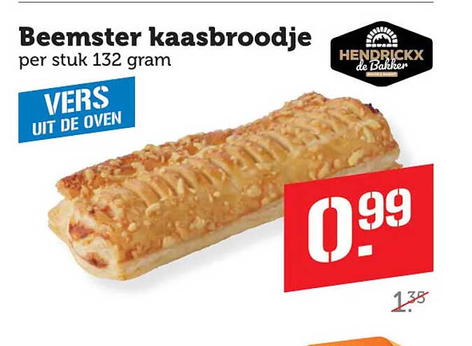 Beemster kaasbroodje per stuk 132 gram