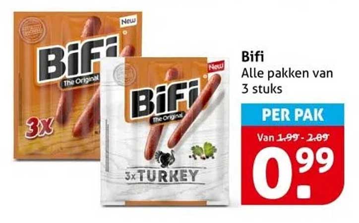 Bifi - Alle pakken van 3 stuks