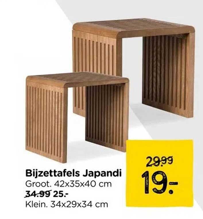 Bijzettafels Japandi