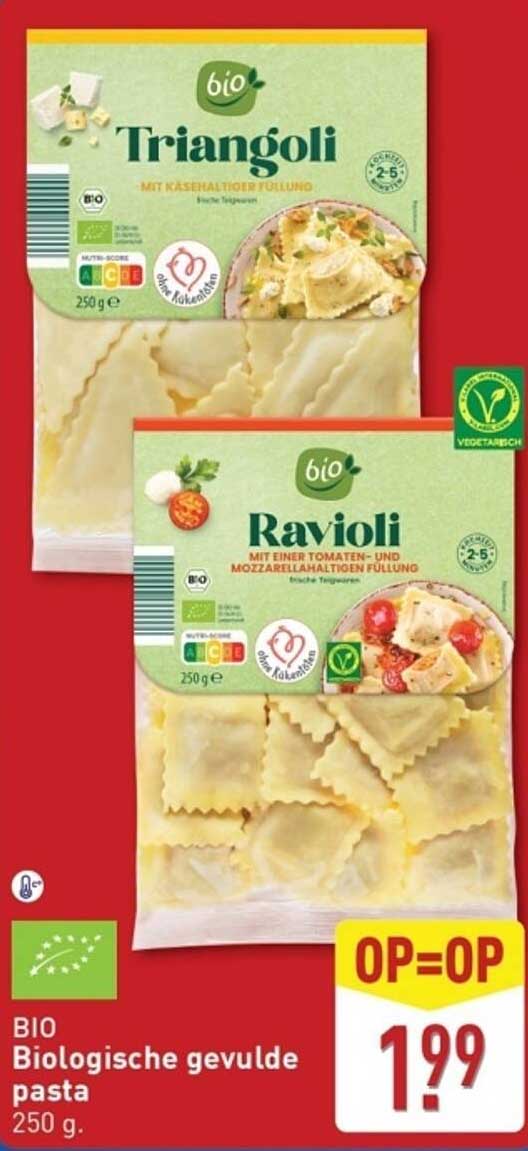 BIO Biologische gevulde pasta