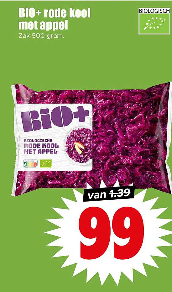 BIO+ rode kool met appel